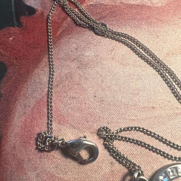 Chanel silver crystal CC necklace EUC w/ box and COA - Picture 6 of 8